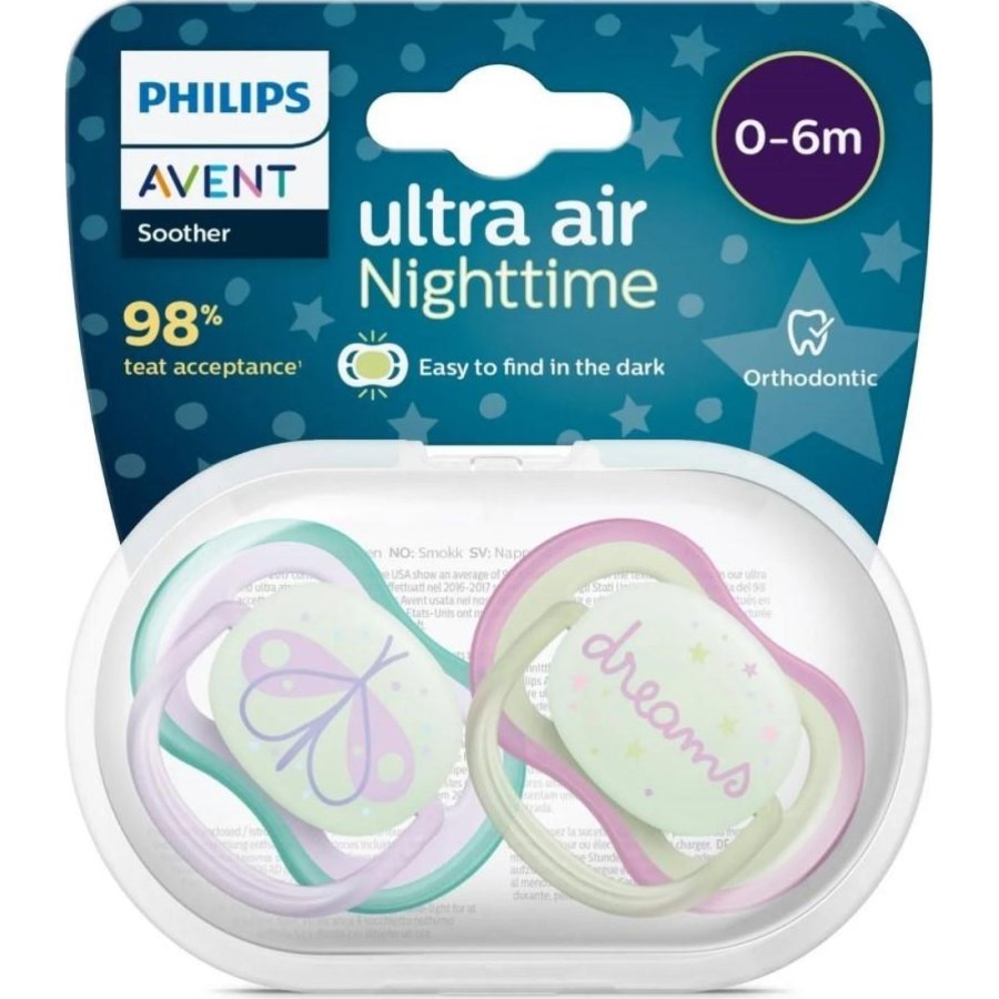 Philips Avent Ultra Air Gece Emzik 0-6 Ay Kız