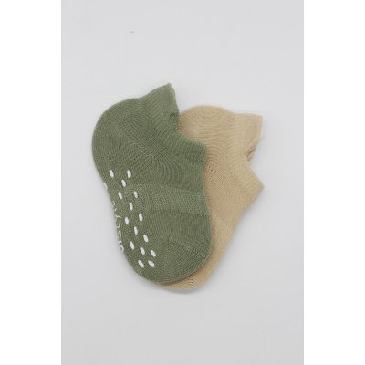 Bistyle 2'Li Sneakers Kaymaz Colours Penye Çorap 20104 Nil Bej