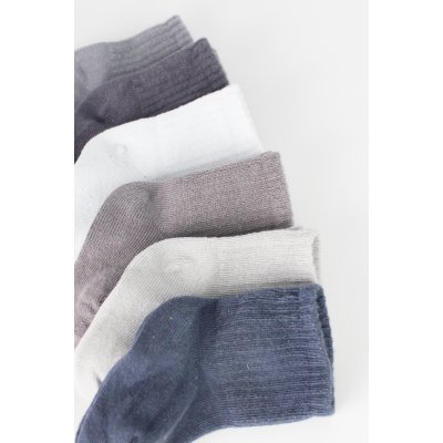 Bistyle Colors Penye Düz Soket Çorap, Antrasit, 6'lı