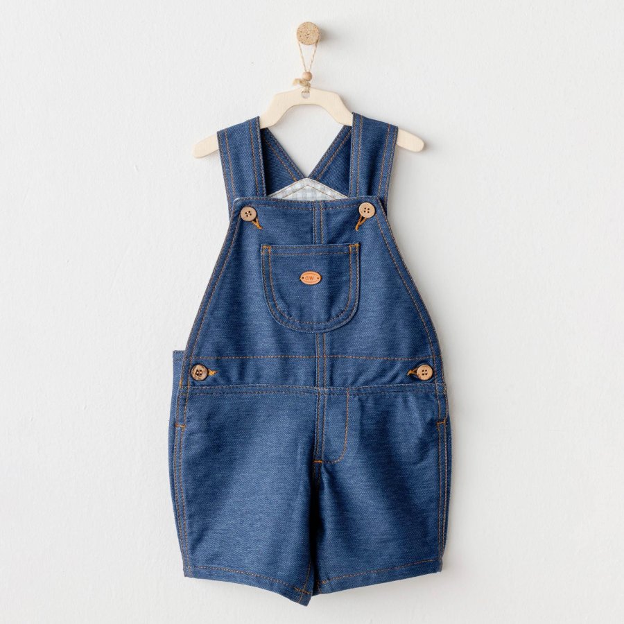Andywawa AC25932 Casual Bebek Salopet İndigo