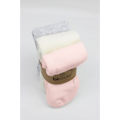 Bistyle Penye Külotlu Çorap, Pembe, Ekru, 3'lü