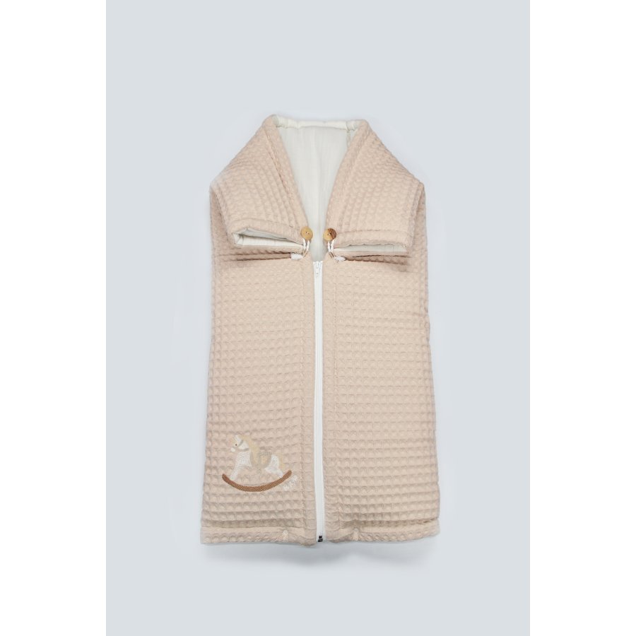 Bistyle Fermuarlı Natural Life Pike Battaniye Boy 70114 Bej