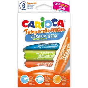 Carioca Temperello Stick Poster Boya Kalemi, Fosforlu, 6'lı