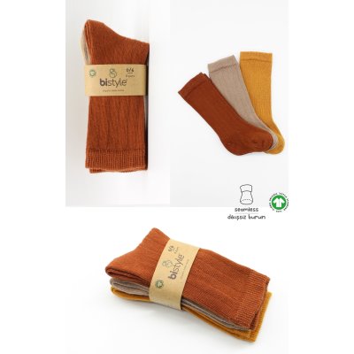 Bistyle Dizaltı Çorap, Hardal, 3'lü