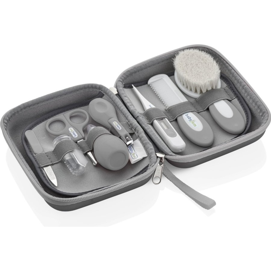 BabyJem Bebek Bakım Seti, 9 Parça, Gri