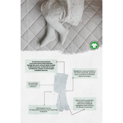 Bistyle Basic Penye Tekli Külotlu Çorap, Gri, Melanj