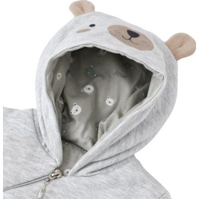 Bibaby Biorganic Hug Me Bear Elyaflı Hırka, Karmelanj