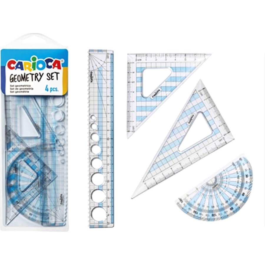 Carioca Geometrik Cetvel Seti, 4 Parça