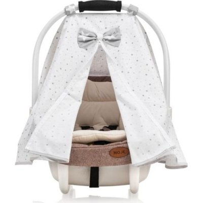 Moje Poplin Puset Bebek Arabası Örtüsü, Small, Gri, Yıldız