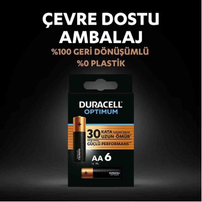 Duracell Optimum AA Kalem Pil, 6'lı