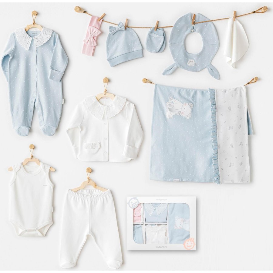 Andywawa AC25651 Cuddly Bunny Bear 10'Lu Hastane Çıkışı Pink Blue