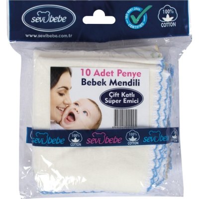 Sevi Bebe Penye Bebek Mendili, Pembe, 10 Adet