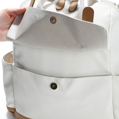 M&Y Holifera Deri Anne Bebek Bakım Çantası, Krem