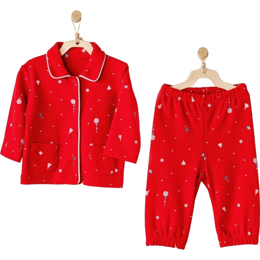 Andywawa New Year Bebek Pijama Takımı, Kırmızı