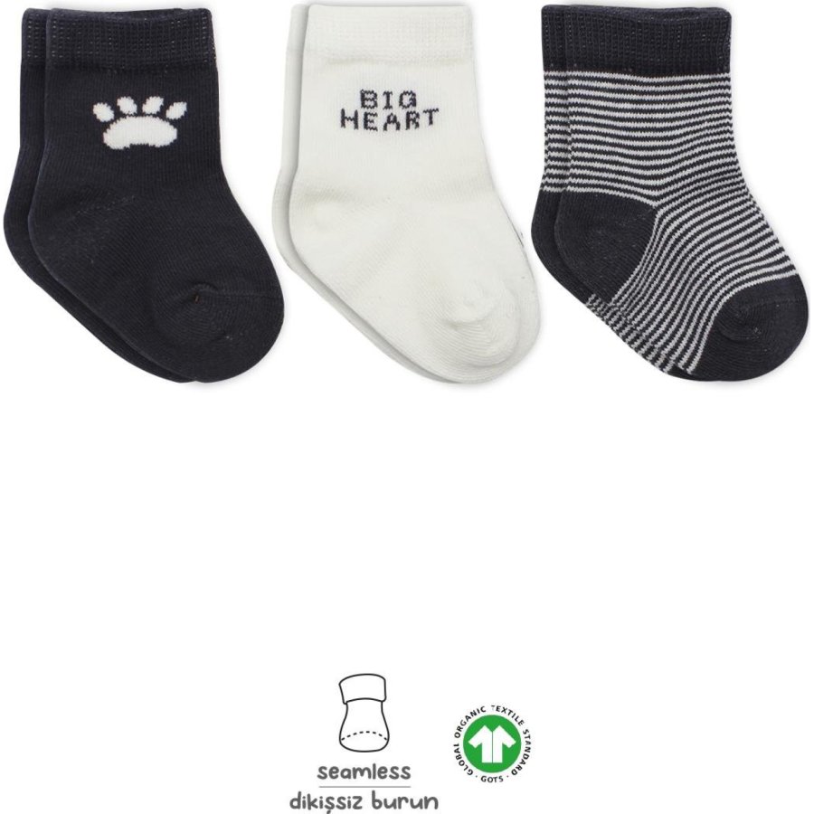 Bistyle 3'Lü Penye Soket Çorap 10110 Antrasit