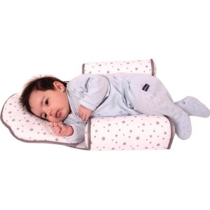 Sevi Bebe Kafa Şekillendirici Yastık ve Yan Yatış Yastığı, Gri, Yıldız