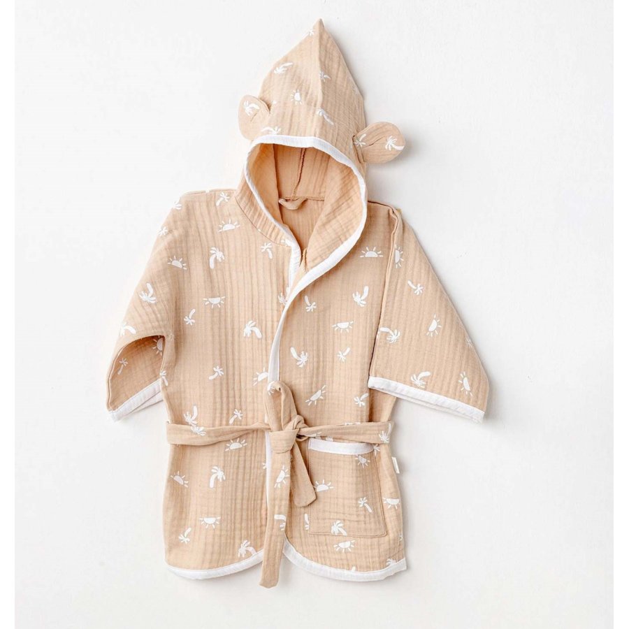 Andywawa AC24611 Bathrobe Smil All Day Bebek Bornoz Beige