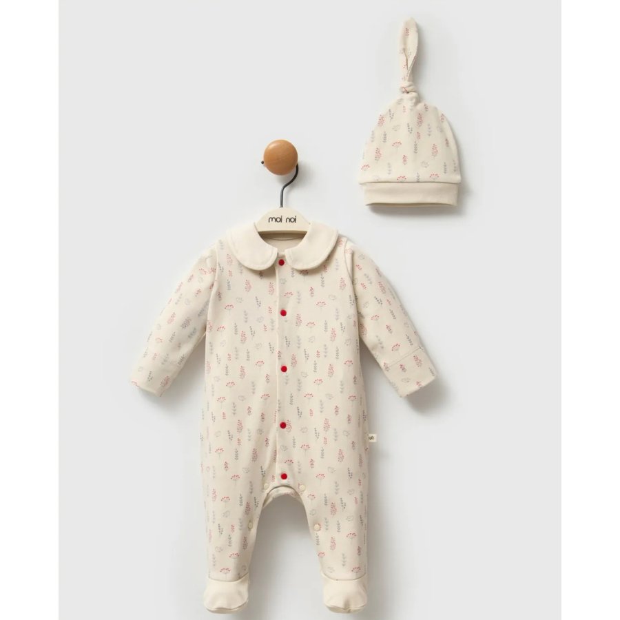 Moi Noi Kokina Şapkalı Tulum MNB1259 Bej