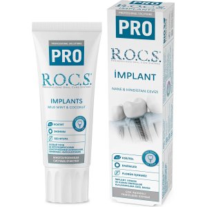 R.O.C.S. Pro İmplant Nane & Hindistan Cevizli Diş Macunu, 60 ml