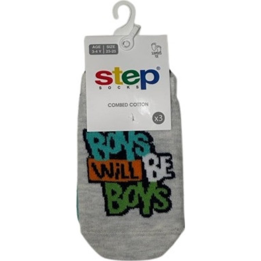 Step Skate Fun Patik Çorap, Karışık Renkli, 3'lü