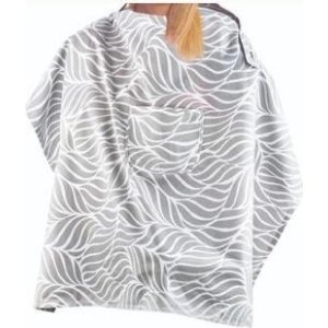 BabyJem Cepli Emzirme Önlüğü, Gri Yaprak