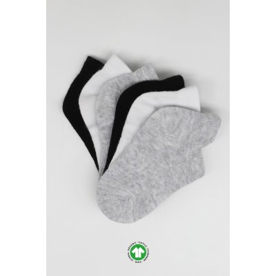 Bistyle Penye Sneakers Soket Çorap, Gri, 6'lı