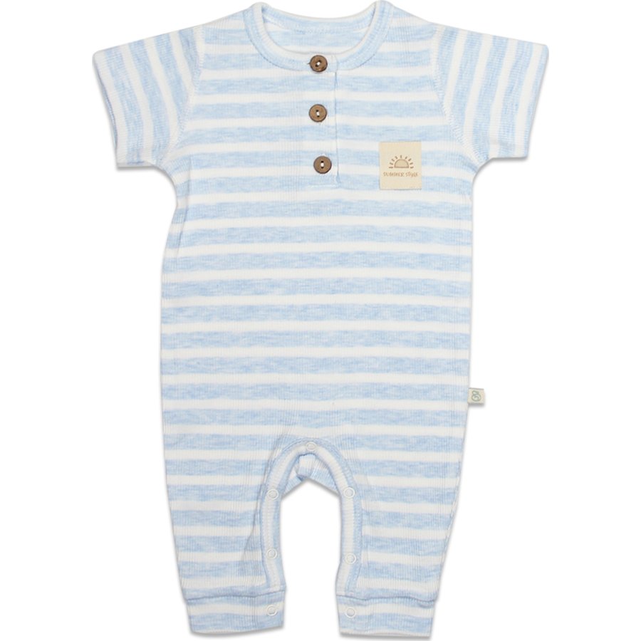 Bistyle Line Colors Yarım Kol Patiksiz Tulum 15126 Mavi