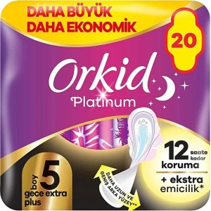 Orkid Ultra Platinum Gece Ekstre Plus Ped 20'Li