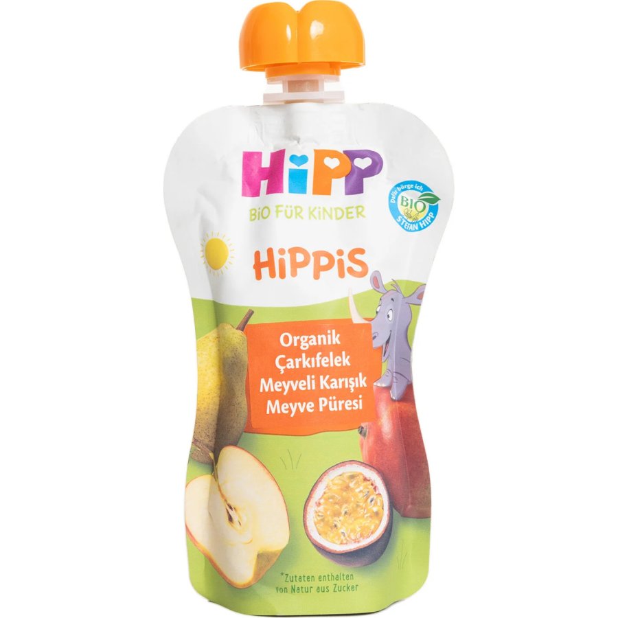 Hipp Organik Çarkıfelek Meyveli Karışık Meyve Püresi 100 Gr