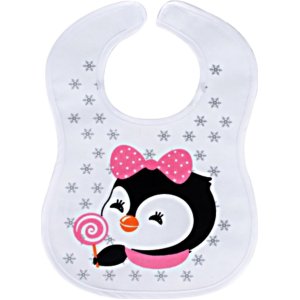 Sevi Bebe Cırtlı Havlu Mama Önlüğü, Penguen