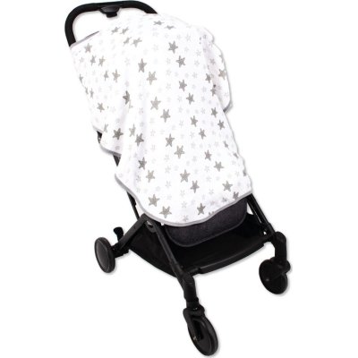 Sevi Bebe Çok Fonksiyonlu Organik Müslin Örtü, Gri, Yıldız