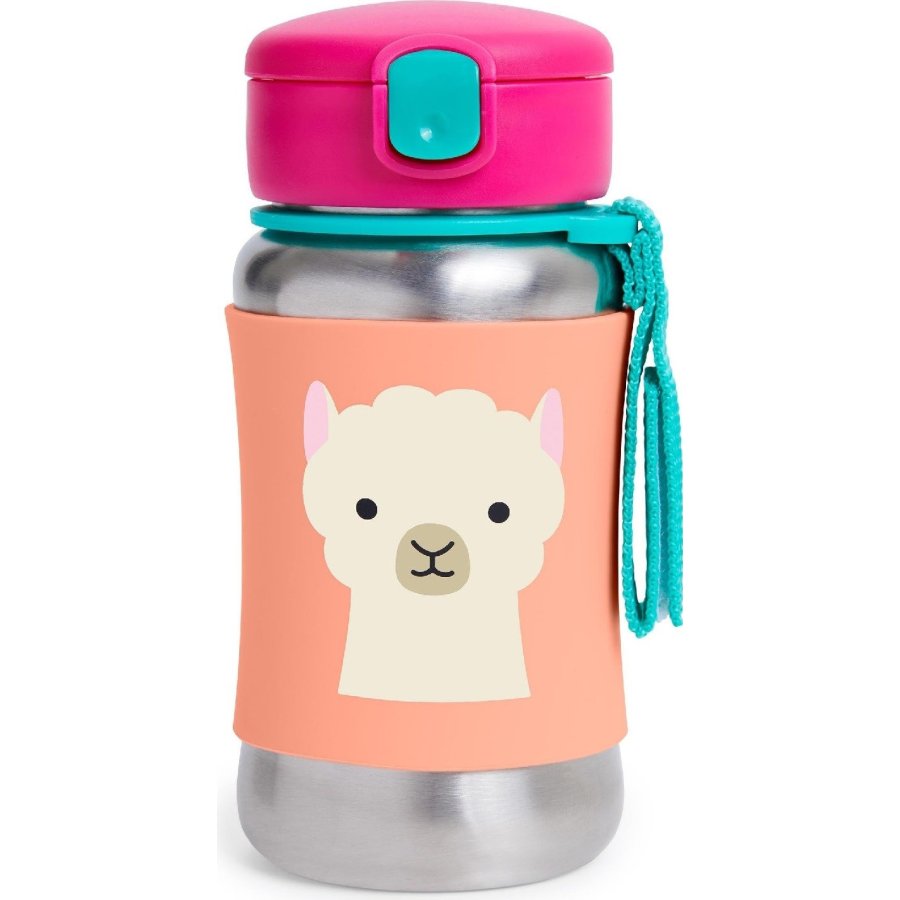 Skip Hop Pipetli Paslanmaz Çelik Suluk, 350 ml, Lama