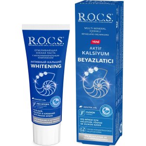 R.O.C.S. Aktif Kalsiyum Beyazlatıcı Diş Macunu, 75 ml