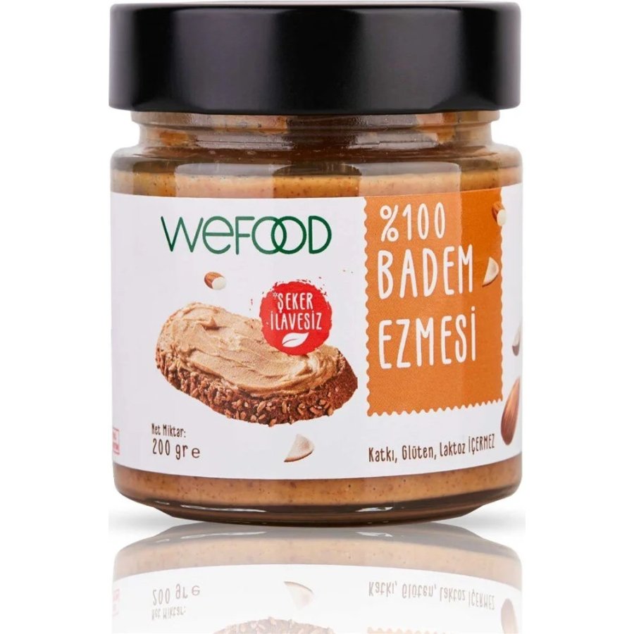 Wefood %100 Sade Badem Ezmesi, 200 g