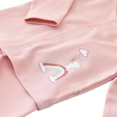 Bibaby Biorganik Live Color Rabbit Pijama Takımı, Somon
