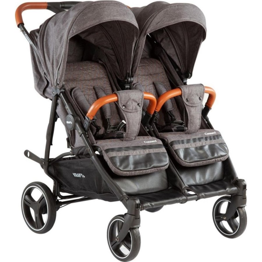 Kraft Connect Yanyana İkiz Bebek Arabası, Gri