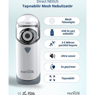 Direct Nexus Taşınabilir Mesh Hava Makinesi Nebulizatör