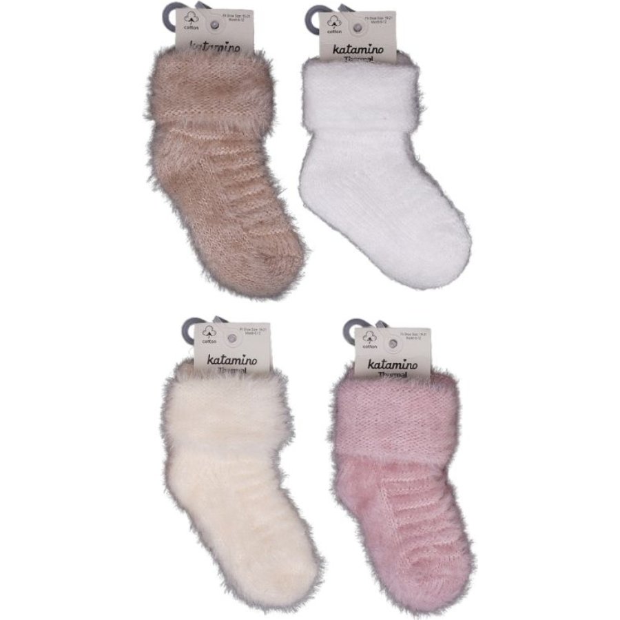 Katamino Alyosa Kız Bebek Havlu Soket Çorap 450911 Asorti