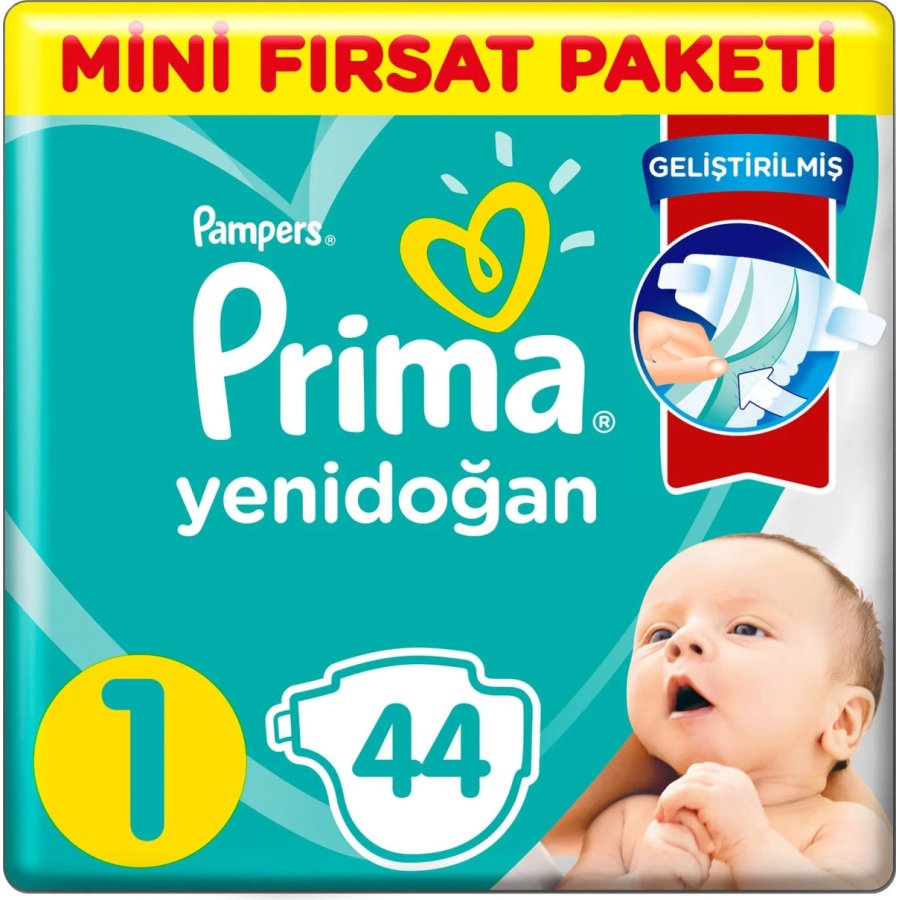 Prima Aktif Bebek Bezi, 1 Beden, 44 Adet