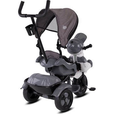 Babyhope Yupi Triycle 3 Tekerli Kontrollü Bisiklet, Gri