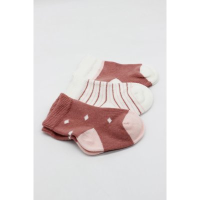 Bistyle 3'Lü Penye Kız Soket Çorap 10112 Pudra