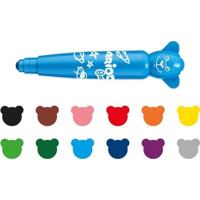 Carioca Teddy Jumbo Bebek Süper Yıkanabilir Keçeli Boya Kalemi, 12'li