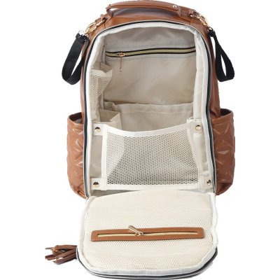 M&Y Oeste Deri Anne Bebek Bakım Sırt Çantası, Taba