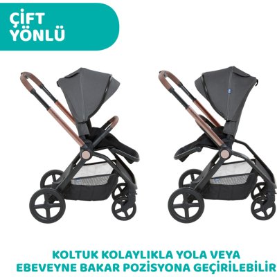 Chicco Mysa Bebek Arabası, Silver Grey