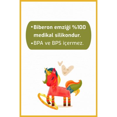 Bebedor Geniş Ağızlı Isıya Dayanıklı Cam Biberon, 260 ml 