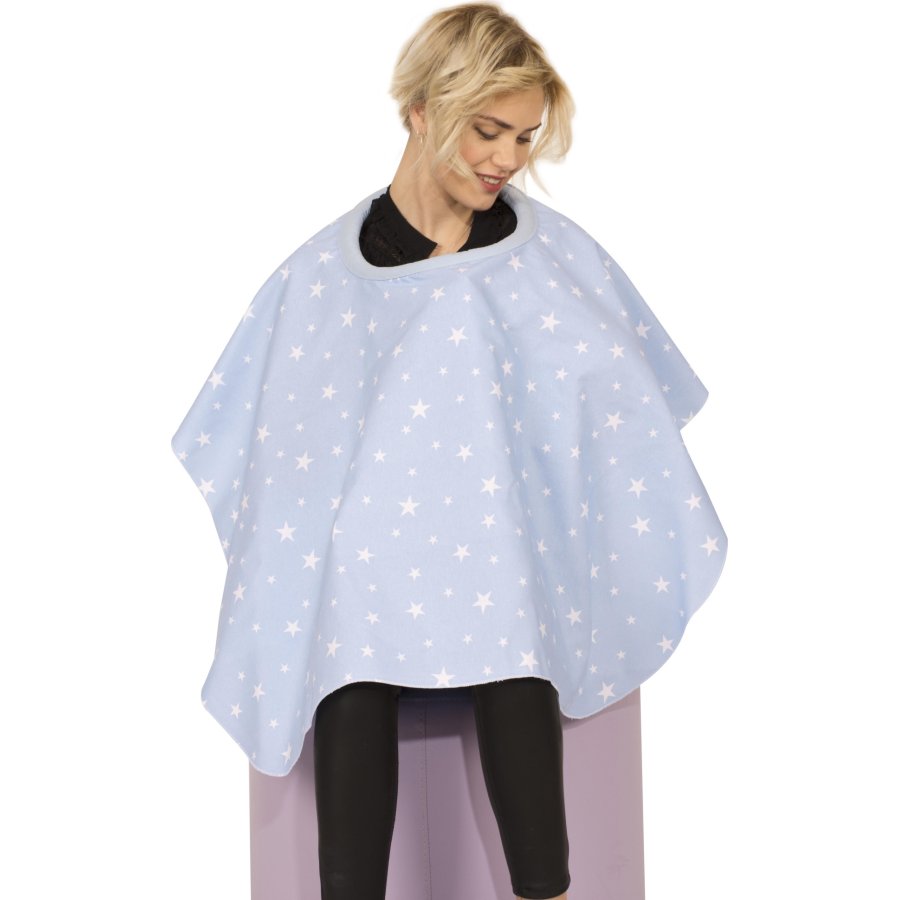 Sevi Bebe Anne Emzirme Örtüsü Önlüğü, Mavi, Yıldız