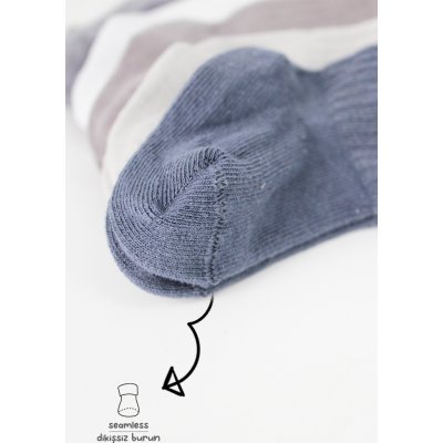 Bistyle Colors Penye Düz Soket Çorap, Antrasit, 6'lı