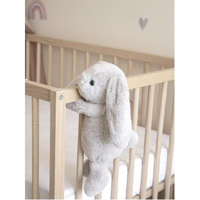 BabyJem Uyku Arkadaşım, Oturabilen Tavşan, 30 cm, Gri