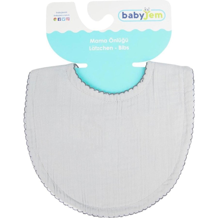 BabyJem Bürümcük Müslin Önlük, Gri