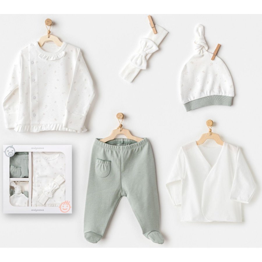 Andywawa AC25130 Cute Bear Friends 5'Li Hastane Çıkışı Green